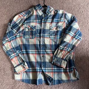 Vissla Men’s Plaid Button Down Long-sleeve Flannel
